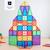 Jeu de construction magnétique arc-en-ciel pack de creative, 102 pièces Arc-en-ciel 4 - vertbaudet enfant 