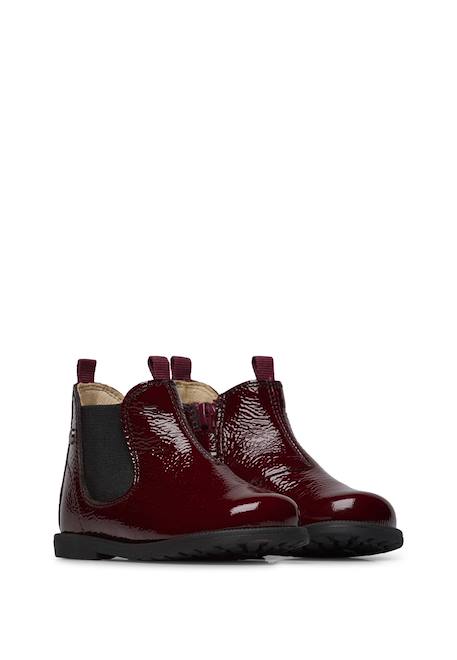 Bottines en vernis winter wood Bordeaux- 2 - vertbaudet enfant 