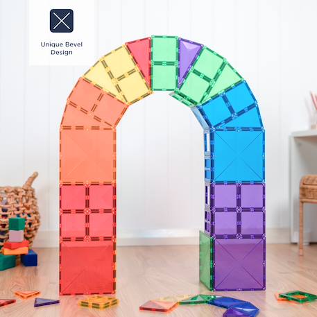 Jeu de construction magnétique arc-en-ciel pack de démarrage, 60 pièces Arc-en-ciel 5 - vertbaudet enfant 