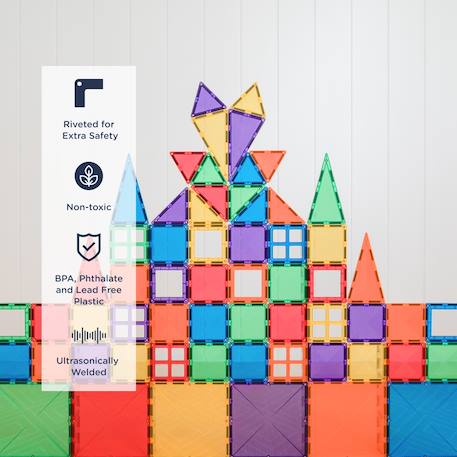 Jeu de construction magnétique arc-en-ciel pack de démarrage, 60 pièces Arc-en-ciel 4 - vertbaudet enfant 