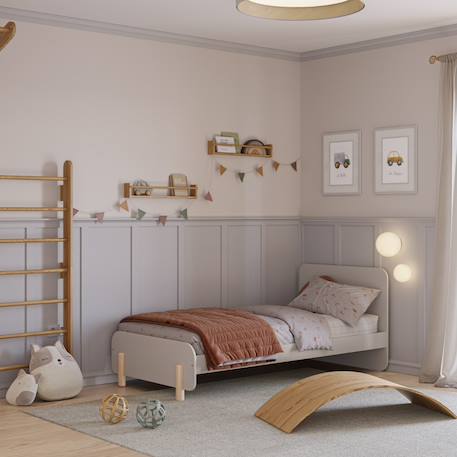 Lit enfant bords arrondis - gamme lou Crème 1 - vertbaudet enfant 