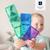 Jeu de construction magnétique arc-en-ciel paquet rectangle, 18 pièces Arc-en-ciel 4 - vertbaudet enfant 