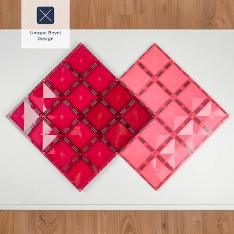 Jeu de construction magnétique pastel paquet de plaques de base, 2 pièces Rose-Baie 4 - vertbaudet enfant 