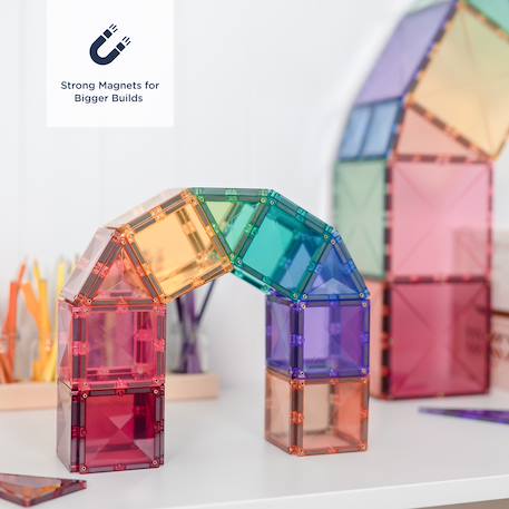 Jeu de construction magnétique pastel pack de démarrage, 64 pièces Pastel 2 - vertbaudet enfant 