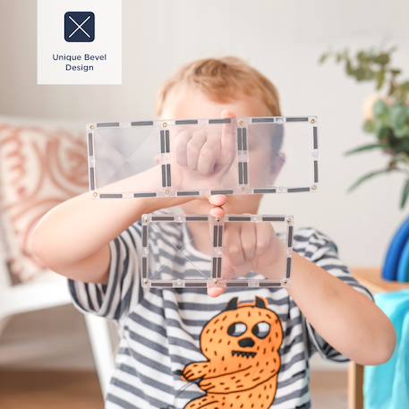 Jeu de construction magnétique clair paquet rectangle, 12 pièces Transparent 5 - vertbaudet enfant 