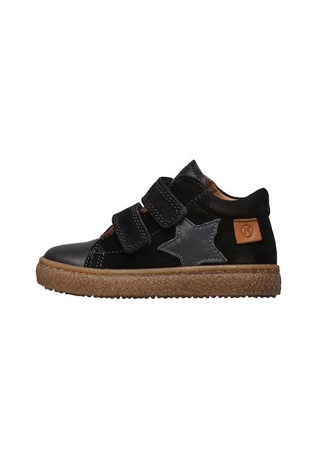 Baskets en cuir et suède albus star vl Gris-noir- 3 - vertbaudet enfant 