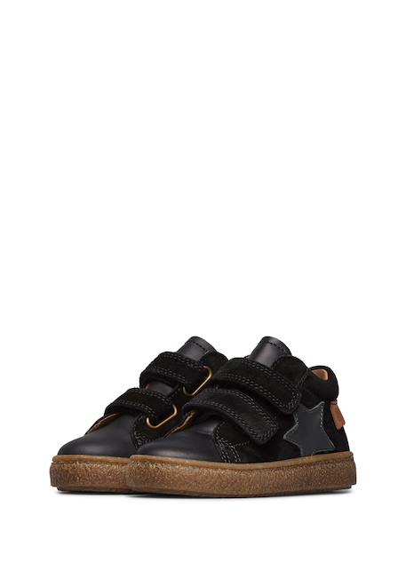 Baskets en cuir et suède albus star vl Gris-noir- 5 - vertbaudet enfant 
