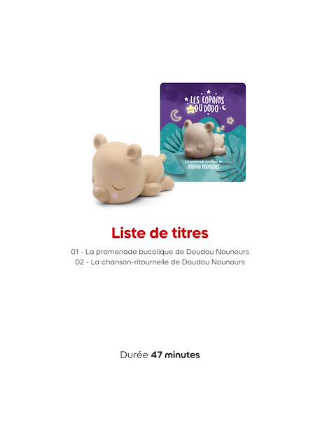 Tonies toniebox 2 pack boite à histoire pour enfant 1 à 9 ans, robuste & facile à utiliser, les copains du dodo, 4 figurines, gris lune MULTICOLORE 5 - vertbaudet enfant 