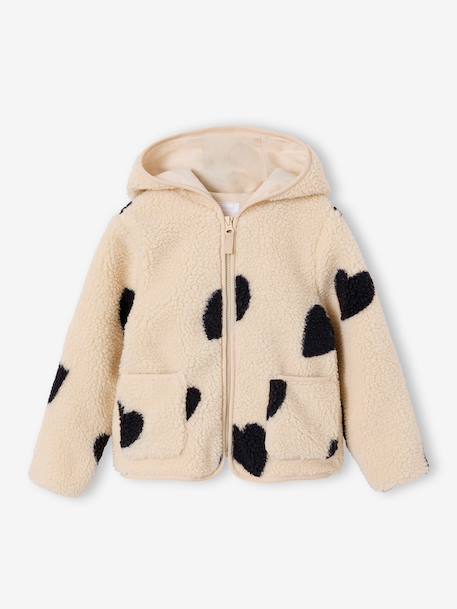 Veste fille sherpa motifs écru+vanille 5 - vertbaudet enfant 