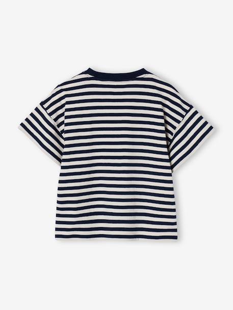 T-shirt fille fantaisie corail+marine 5 - vertbaudet enfant 