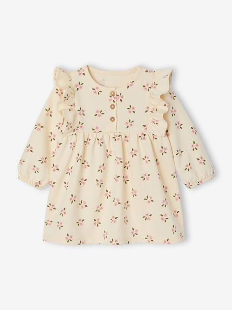 Robe bébé fille en molleton écru 1 - vertbaudet enfant 