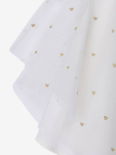 Robe évasée fille tulle brodée blanc 4 - vertbaudet enfant 