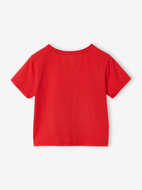 T-shirt fille détail noeud fantaisie écru+rayé bleu+rouge 10 - vertbaudet enfant 