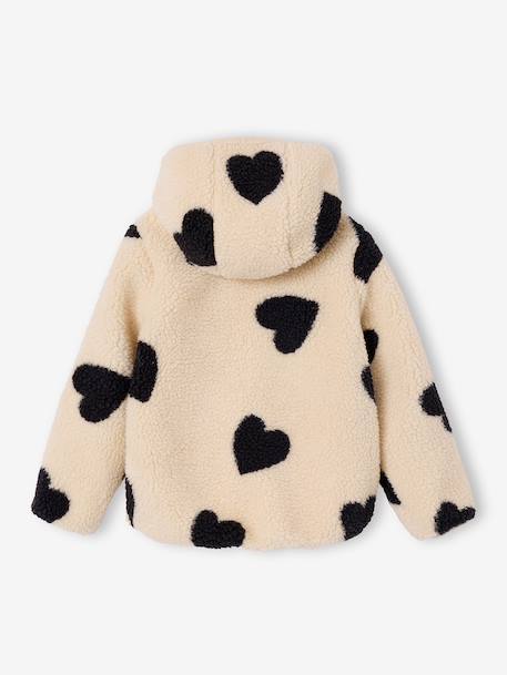 Veste fille sherpa motifs écru+vanille 3 - vertbaudet enfant 