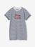 Robe fille en molleton léger motif gris chiné+rayé bleu+vert+vert sauge 6 - vertbaudet enfant 
