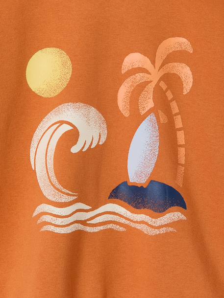 Sweat zippé garçon capuche orange 3 - vertbaudet enfant 