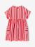 Robe fille en seersucker rayé rouge 2 - vertbaudet enfant 