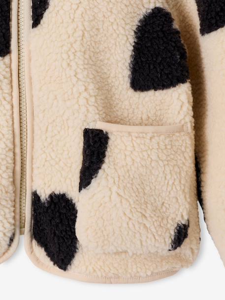 Veste fille sherpa motifs écru+vanille 4 - vertbaudet enfant 