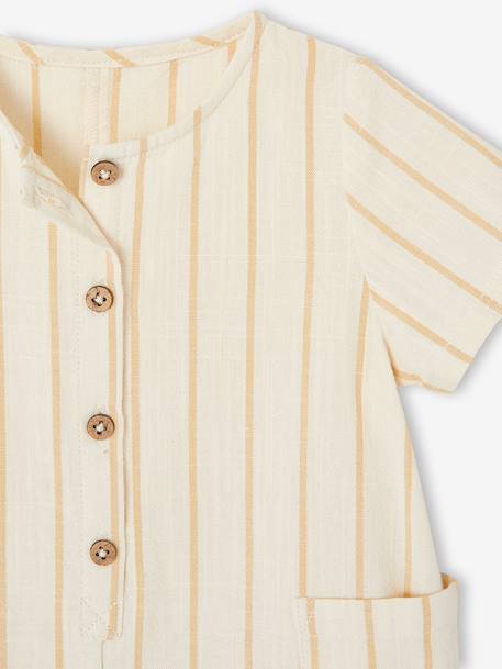 Combishort bébé garçon rayée rayé beige 3 - vertbaudet enfant 