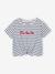 T-shirt fille détail noeud fantaisie écru+rayé bleu+rouge 4 - vertbaudet enfant 