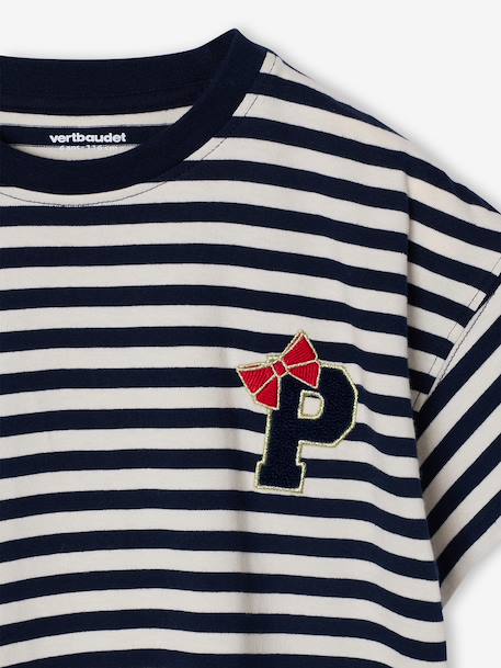 T-shirt fille fantaisie corail+marine 6 - vertbaudet enfant 