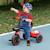 Tricycle enfant - siège réglable avec dossier et ceinture, pédales antidérapantes - panier, benne arrière Noir+Rouge 8 - vertbaudet enfant 