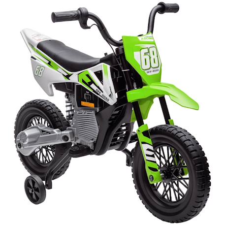 Moto cross électrique dirt bike enfant 12v 2 moteurs 2 vitesses 2,4-5 km/h max. Musiques Rouge+Vert 7 - vertbaudet enfant 