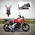 Moto électrique enfant honda nc750x - musiques, feux av led, entrée usb mp3 jack - 2 roues auxiliaires Blanc+Bleu+Rouge 15 - vertbaudet enfant 