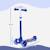 Trottinette enfant trottinette 3 roues lumineuses led hauteur guidon réglable frein à friction arrière Bleu 3 - vertbaudet enfant 