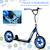 Trottinette patinette enfant roues 30 cm guidon réglable poignée frein et béquille acier Bleu+Rouge+Vert 5 - vertbaudet enfant 