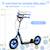 Trottinette patinette enfant roues 30 cm guidon réglable poignée frein et béquille acier Bleu+Rouge+Vert 4 - vertbaudet enfant 