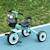 Tricycle enfant multi-équipé garde-boue sonnette panier pédales antidérapantes siège réglable avec dossier Blanc+Bleu+Rose+Vert 8 - vertbaudet enfant 
