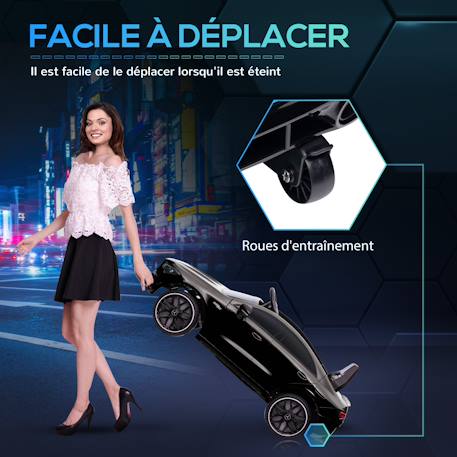 Voiture électrique enfant mercedes cla 45s amg - 12v, 5km/h max. - télécommande - nombreux effets Noir 5 - vertbaudet enfant 