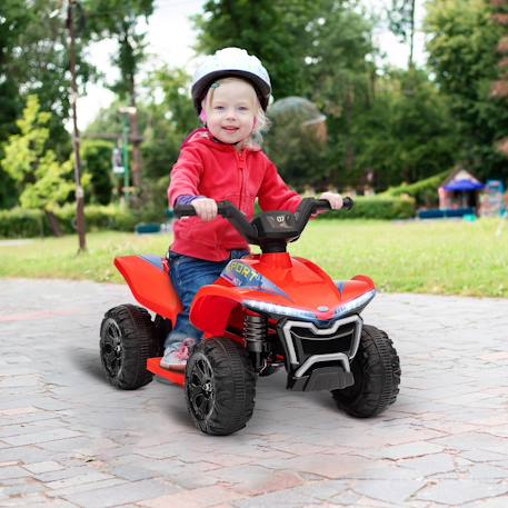 Quad électrique enfant 6v max. 2,5km/h phare effet sonore marche av-ar Rouge 2 - vertbaudet enfant 
