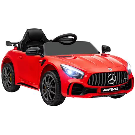 Voiture électrique enfant mercedes-benz amg gtr - 12v, 5km/h max. - nombreux effets - télécommande Blanc+Rouge 7 - vertbaudet enfant 