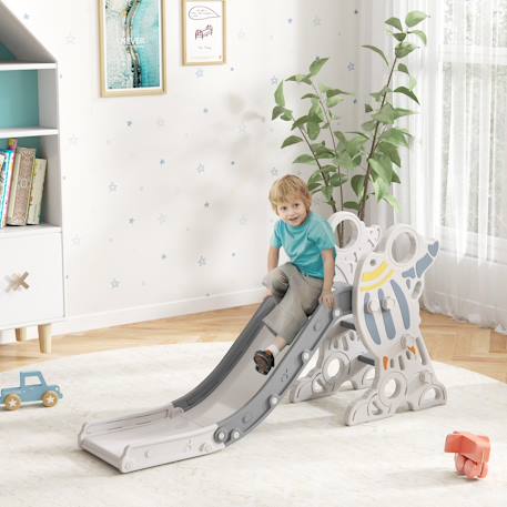 Toboggan enfant design fusée - usage intérieur Gris 2 - vertbaudet enfant 