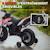 Motocross électrique enfant aprilia rx 125 max. 6 km/h roues auxiliaires amovibles phare effets sonores Blanc+Rouge 4 - vertbaudet enfant 