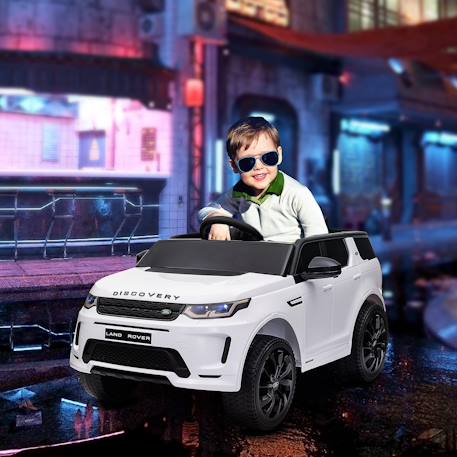 Voiture électrique enfant land rover discovery sport - 12v, 5km/h max. - nombreux effets - télécommande Blanc+Noir 2 - vertbaudet enfant 