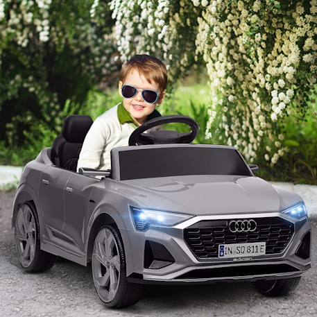 Voiture électrique enfant audi q8 sportback e-tron 12v max. 5 km/h télécommande Gris 2 - vertbaudet enfant 