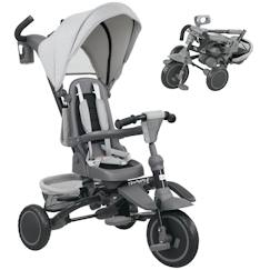Jouet-Jeux de plein air-Sports de glisse et à roues-Tricycle évolutif pliable réglable 6 en 1 gris