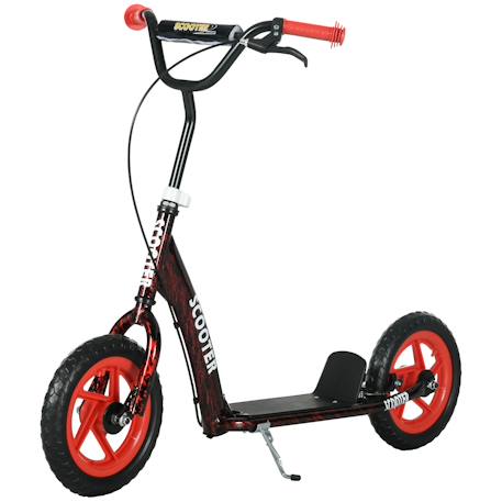Trottinette patinette enfant roues 30 cm guidon réglable poignée frein et béquille acier Bleu+Rouge+Vert 6 - vertbaudet enfant 
