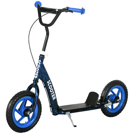 Trottinette patinette enfant roues 30 cm guidon réglable poignée frein et béquille acier Bleu+Rouge+Vert 1 - vertbaudet enfant 
