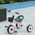 Tricycle enfant multi-équipé garde-boue sonnette panier pédales antidérapantes siège réglable avec dossier Blanc+Bleu+Rose+Vert 14 - vertbaudet enfant 