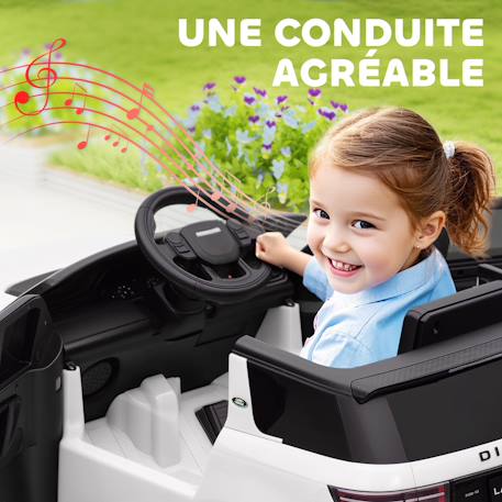 Voiture électrique enfant land rover discovery sport - 12v, 5km/h max. - nombreux effets - télécommande Blanc+Noir 4 - vertbaudet enfant 