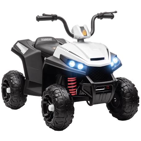 Quad électrique enfant 2 moteurs 12v 5 km/h max. Marche av ar nombreux effets Blanc+Bleu 1 - vertbaudet enfant 