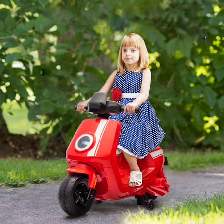 Scooter électrique enfant - moto enfant 6v 25w 2 vitesses 1,5-3 km/h max. - effets sonores lumineux Rouge+Vert 2 - vertbaudet enfant 