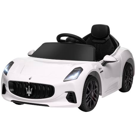 Voiture électrique enfant maserati gran turismo folgore télécommande nombreux effets Blanc+Gris+Noir 1 - vertbaudet enfant 