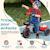 Tricycle enfant - siège réglable avec dossier et ceinture, pédales antidérapantes - panier, benne arrière Noir+Rouge 10 - vertbaudet enfant 