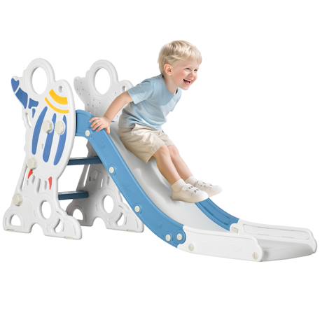 Toboggan enfant design fusée - usage intérieur Bleu+Gris 1 - vertbaudet enfant 