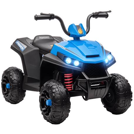 Quad électrique enfant 2 moteurs 12v 5 km/h max. Marche av ar nombreux effets Blanc+Bleu 7 - vertbaudet enfant 